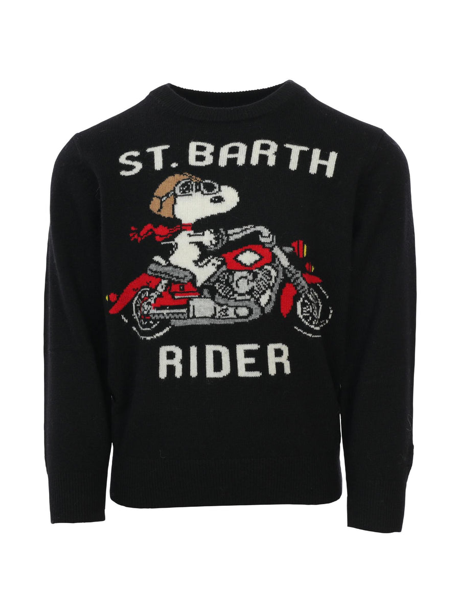 Maglioncino nero Snoopy Rider DOUGLAS 01136C MC2 SAINT BARTH 