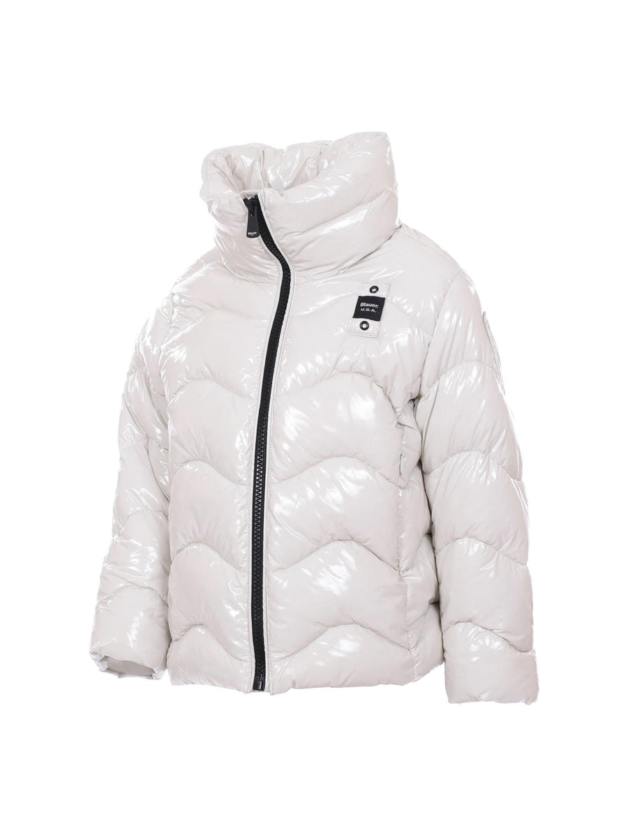 Piumino bambina ad onde Blauer Hecla crema BLGC02510 129 Blauer 