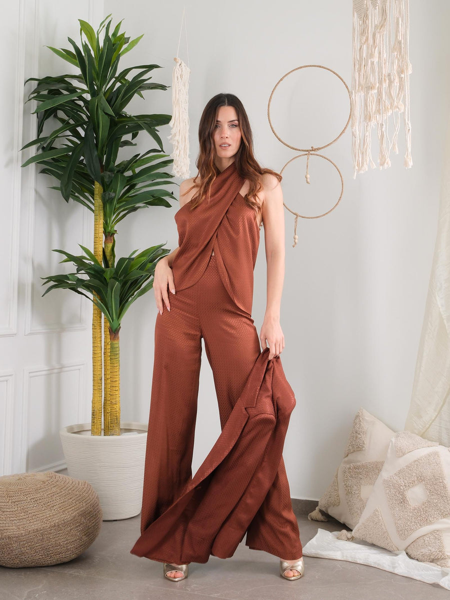 Top "jacquard" Bohemian Vì ruggine TOP186 BROWN Bohemian V 