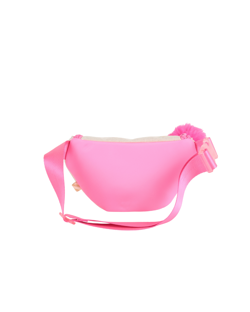 Marsupio glitterato Billie Blush panna con maxi pompon rosa e paillettes U21539 473 Billie Blush 