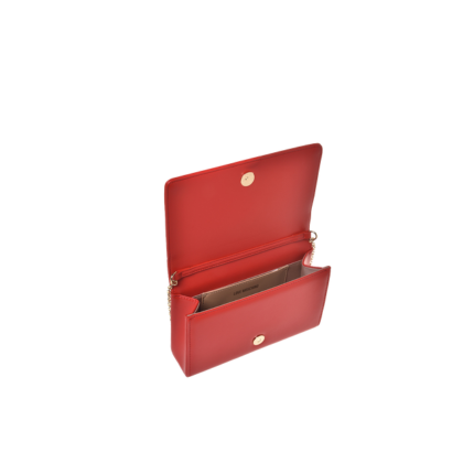 Borsa a tracolla Love Moschino rossa con cuore e logo dorato in rilievo JC4186PP1NLP 0500 Love Moschino 