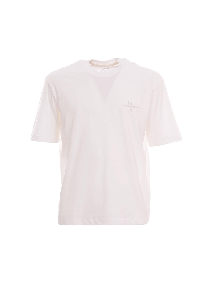 T-Shirt Armani Exchange bianca con logo in gomma XM000763AF12308 U0009 Armani Exchange 