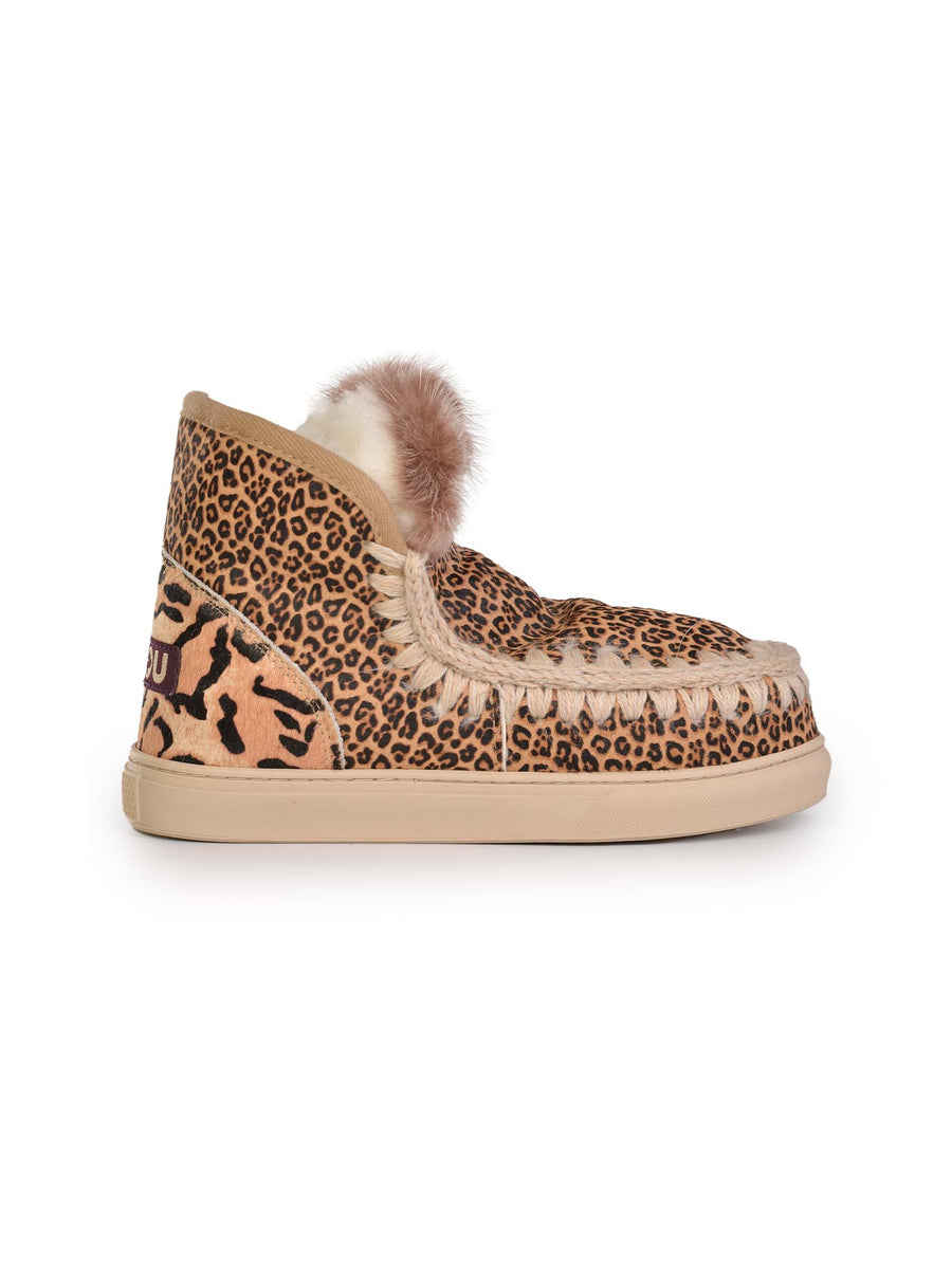 Sneakers eskimo  con patchwork animalier FW111007D POSMCH Mou 