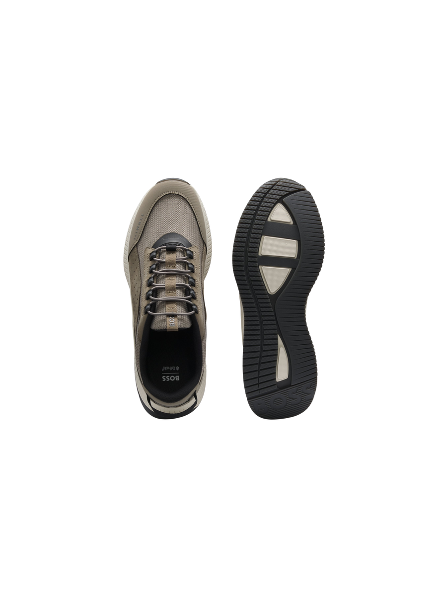 Sneakers Boss beige in pelle scamosciata 50552894 259 Boss 