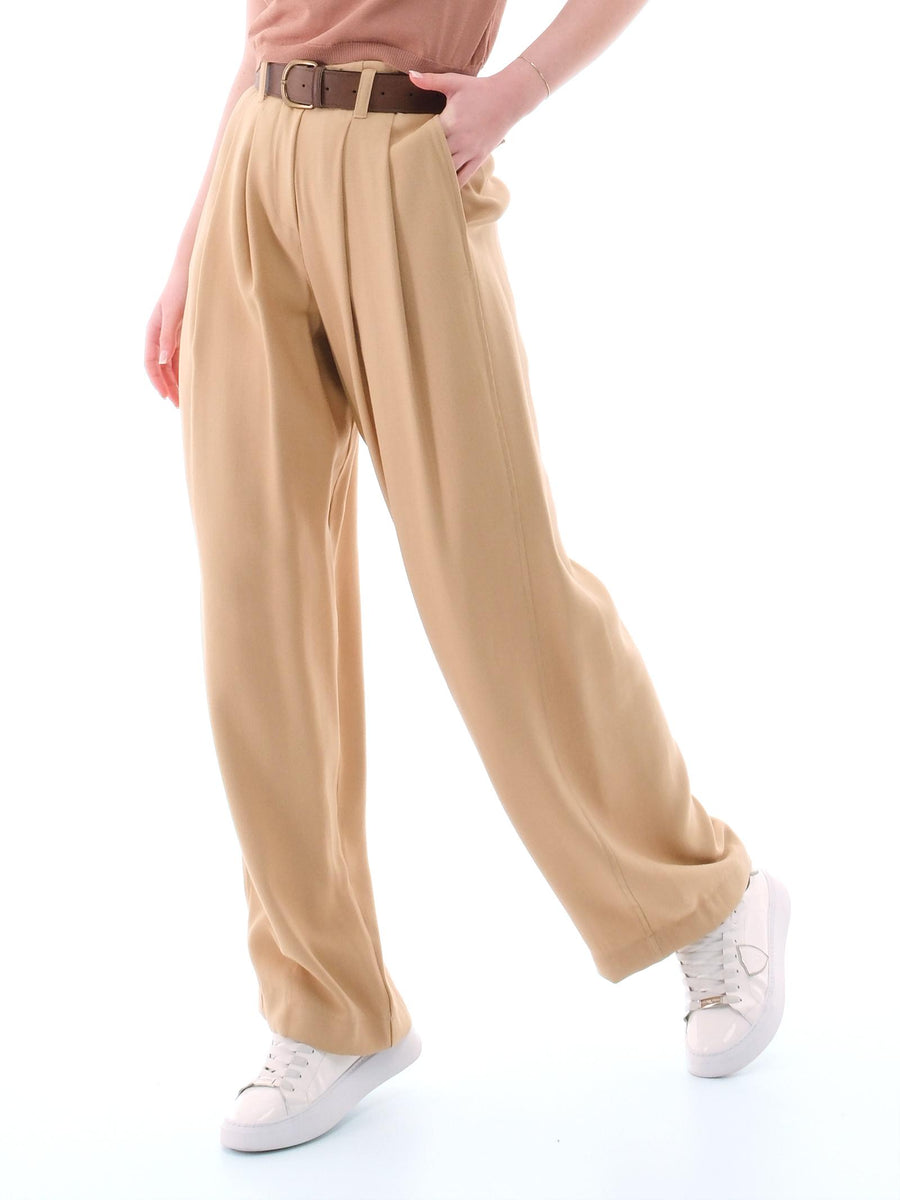 Pantalone a palazzo Vicolo cammello con pinces TD0921 CAMMELLO Vicolo 
