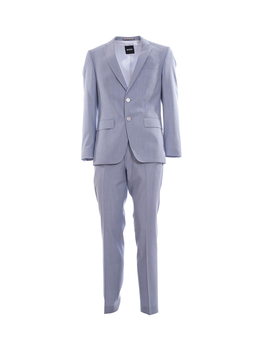 Abito Boss slim fit in misto lana celeste 50540759 451 Boss 