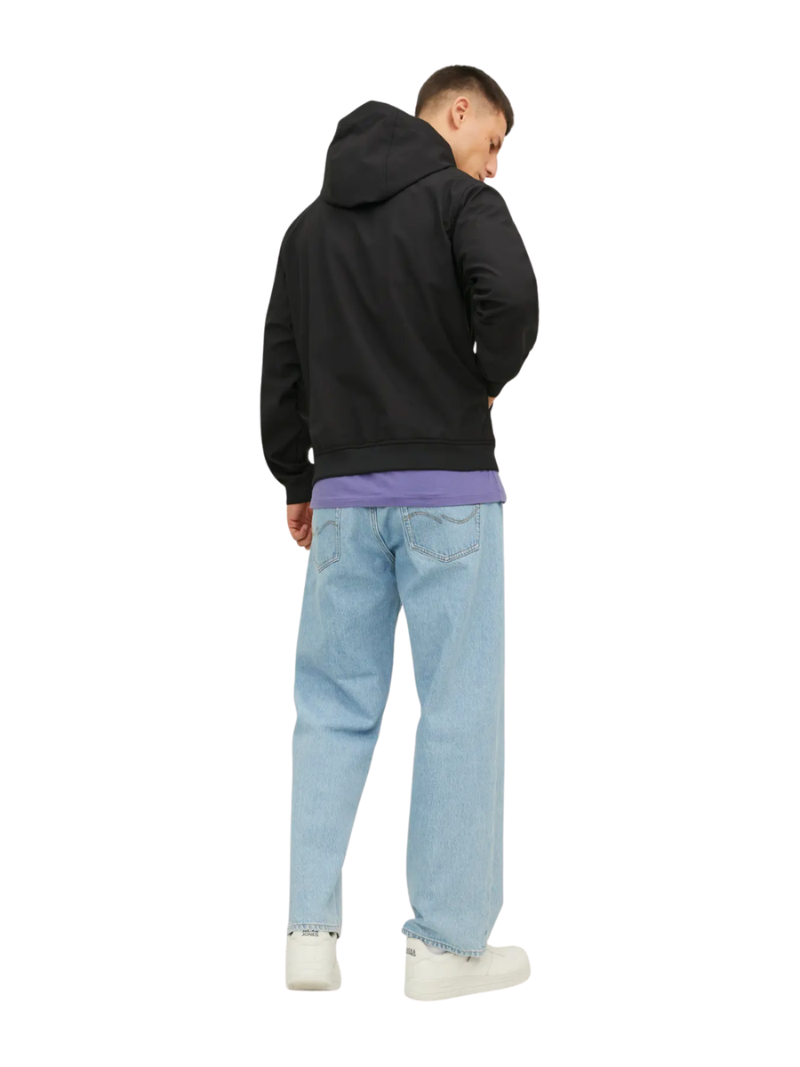 Giubbino Jack & Jones nero con zip 12236300 Black Jack & Jones 