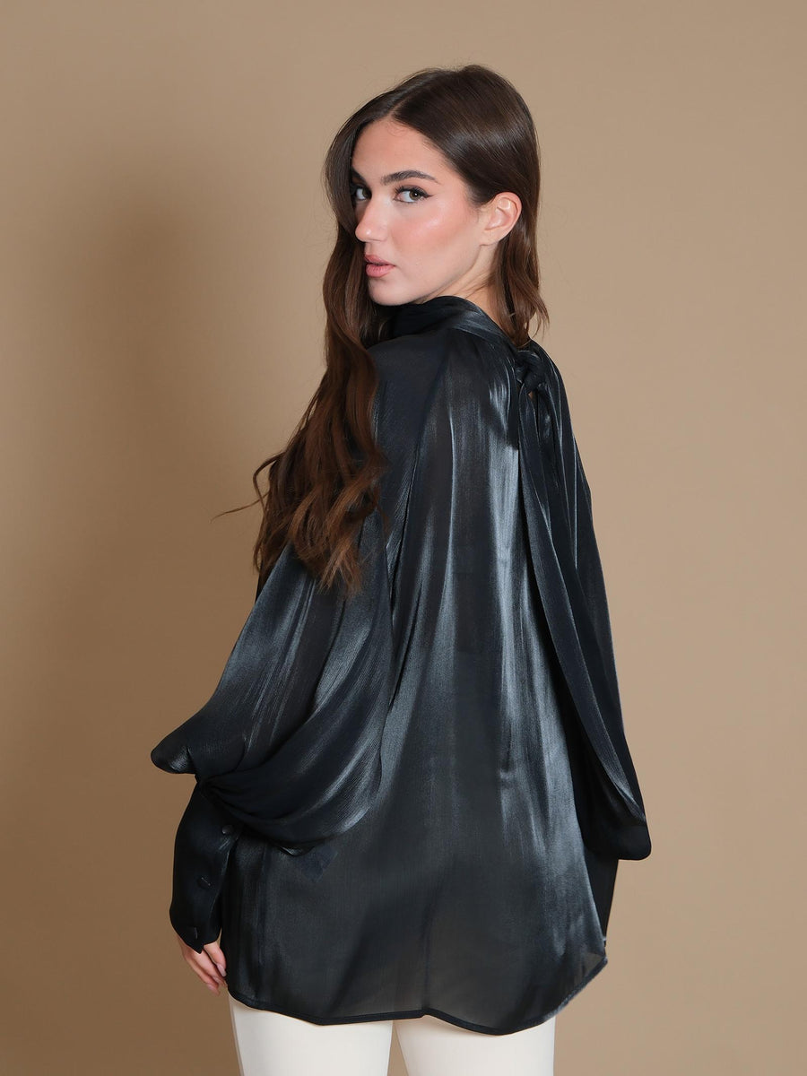 Camicia Silence Limited nero in raso SD1008 NERO Silence Limited 