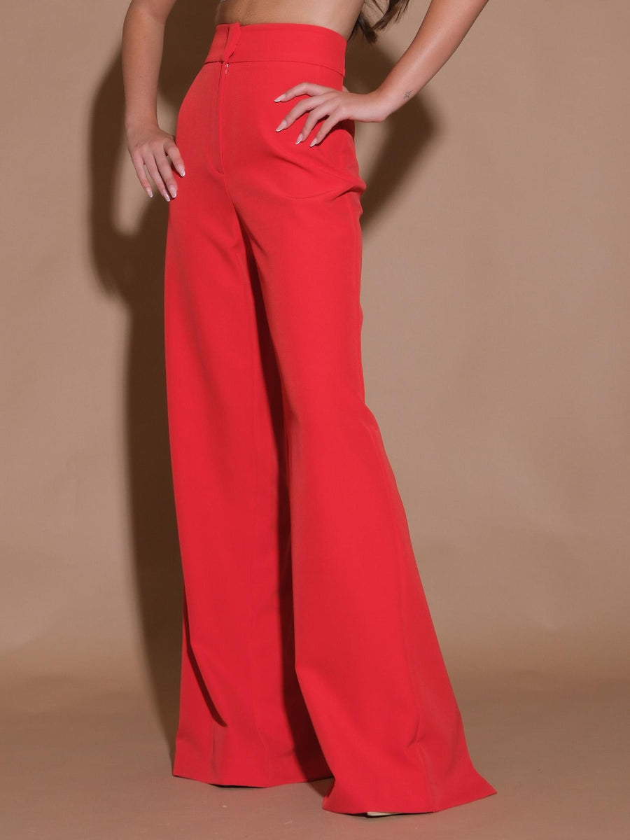 Pantaloni palazzo Hydra rossi NP2087HYDRA ROSSO Silence Limited 