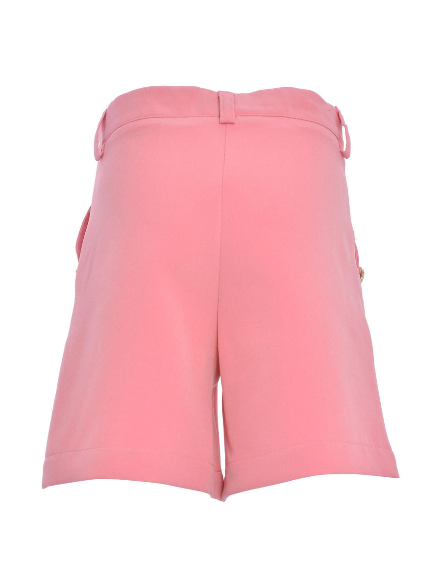 Shorts rosa con bottoni oro P0519 PINK Gaelle 