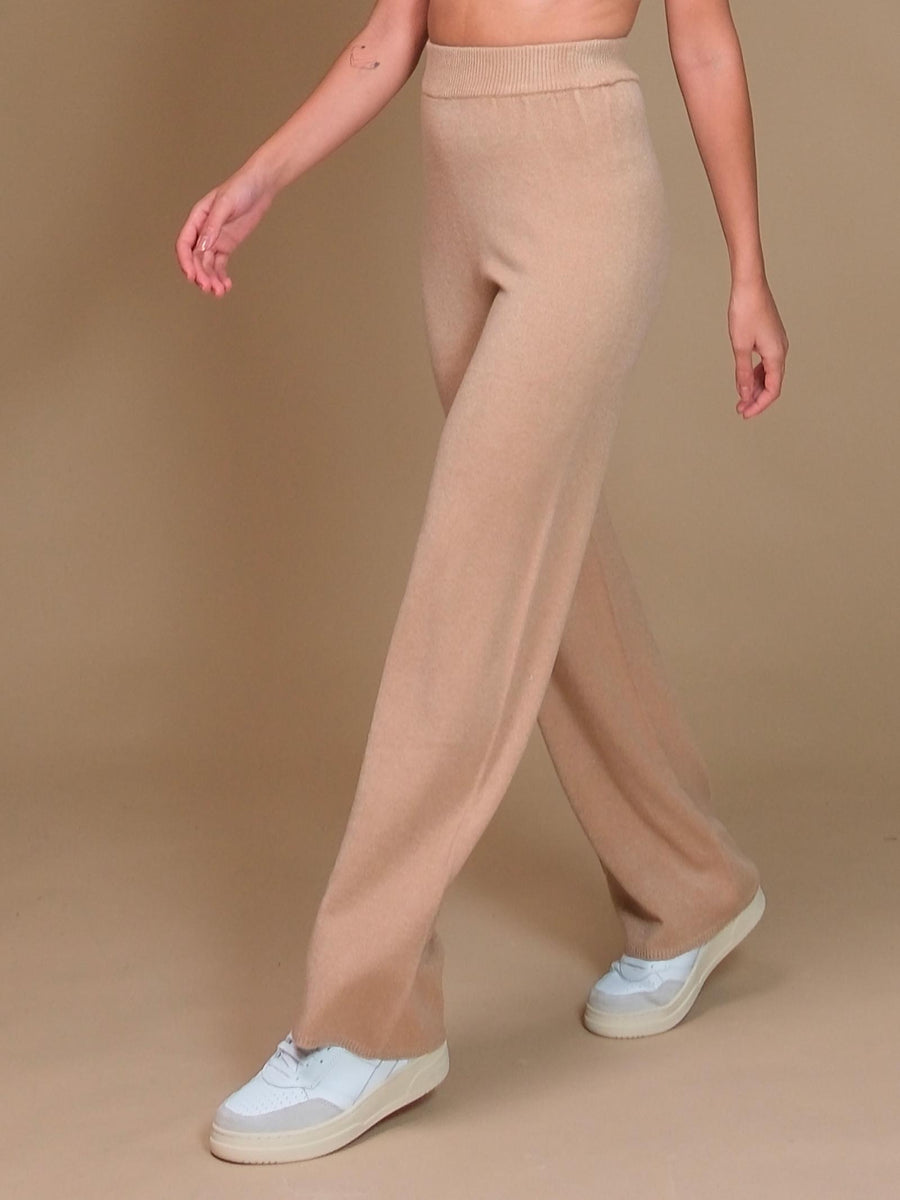 Pantalone a palazzo Armoire in maglia mandorla AI720 MANDORLA Armoire 