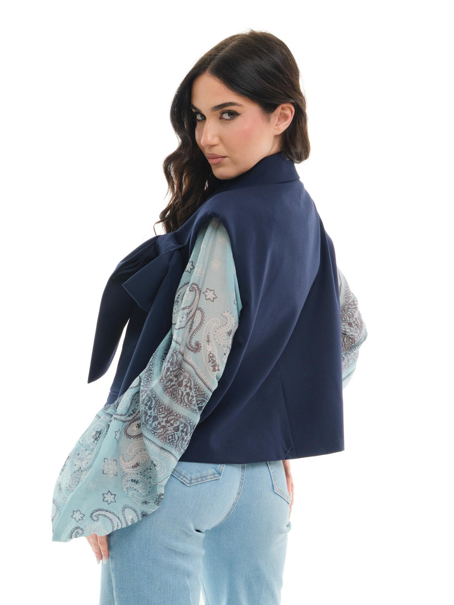 Gilet Vicolo blu con maxi fiocco TD1031 BLU Vicolo 