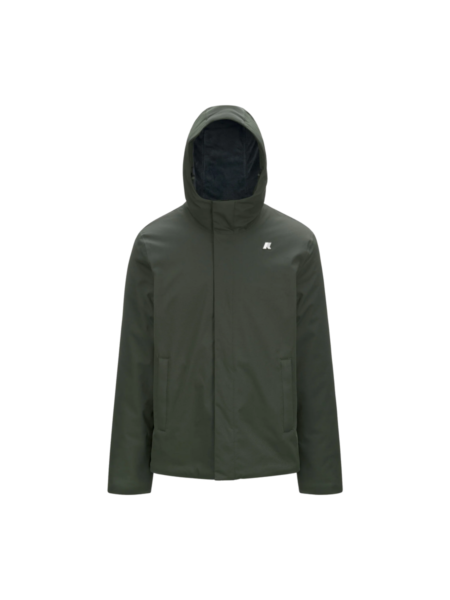 Giubbino "Jacko Twill Marmotta" K-Way verde K8133DW AL7 K-WAY 