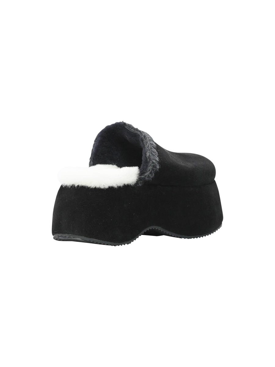 Mou Chunky platform suede nero FW491006A BKBK Mou 