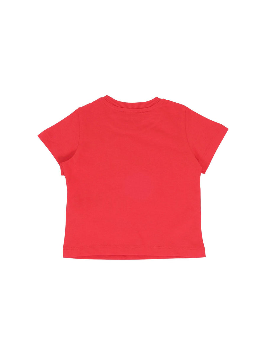 T-Shirt Moschino rossa con logo lettering ripetuto M9M032 50109 Moschino 