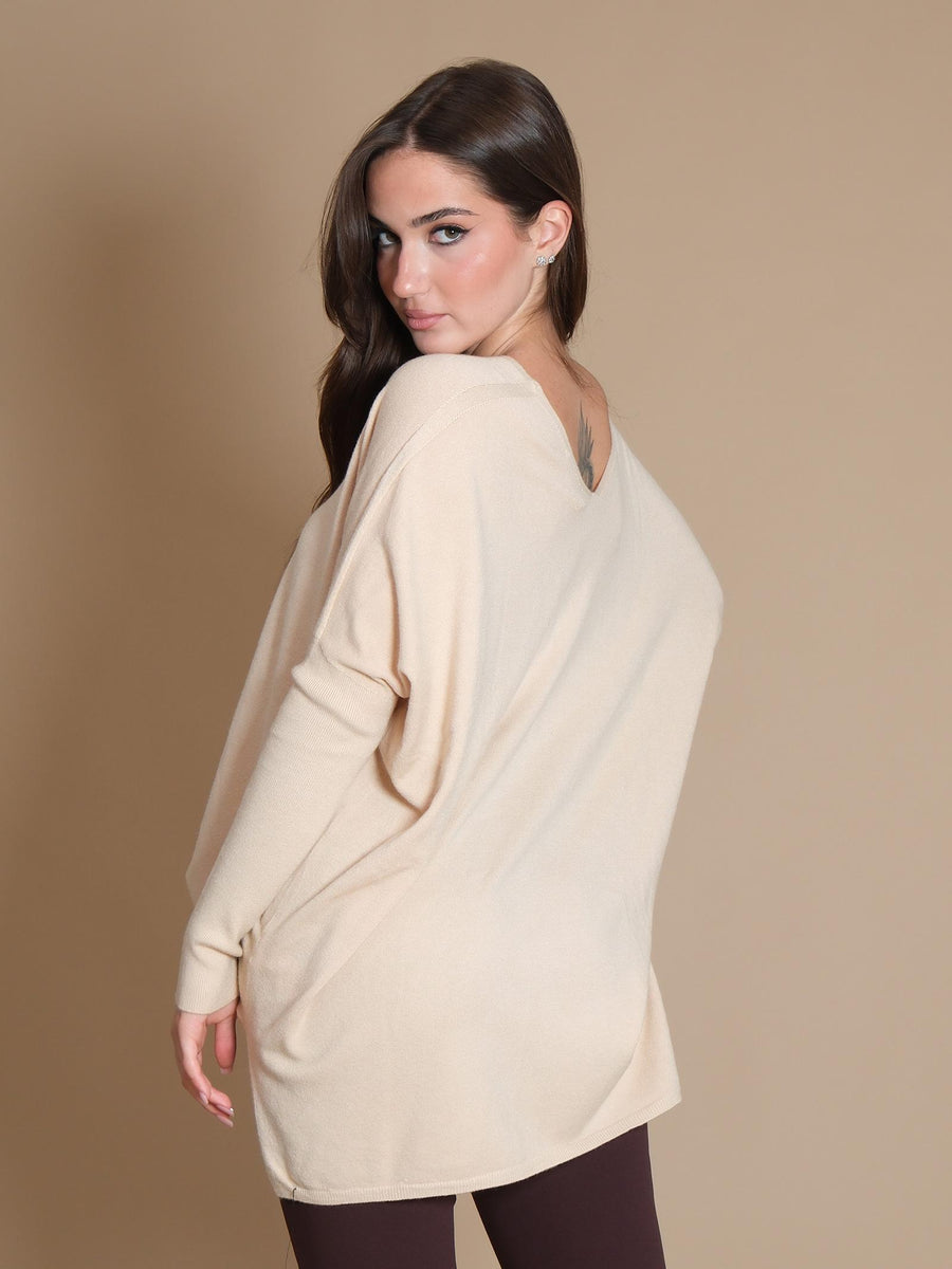 Maglione over Armoire doppia V mandorla IR3250 ALMOND Armoire 