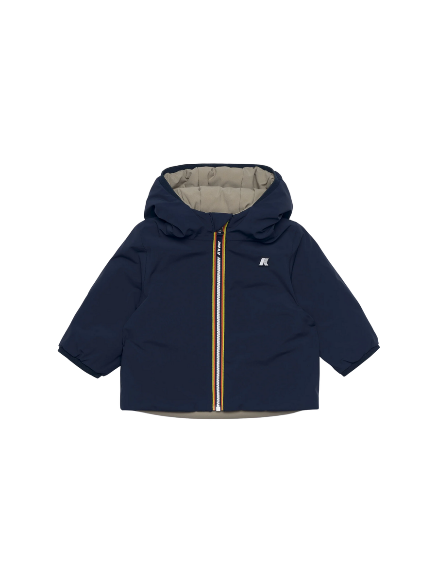 Giubbino "E. Jack St Warm Reversible" blu K71338W B3F K-WAY 