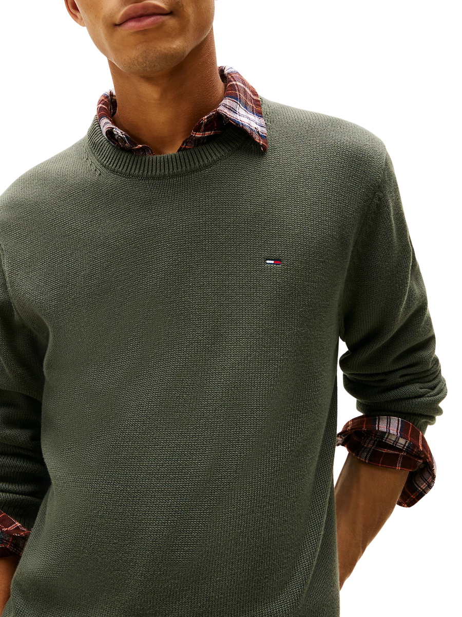 Pullover slim fit Tommy Hilfiger verde DM0DM21787 MRH Tommy Hilfiger 