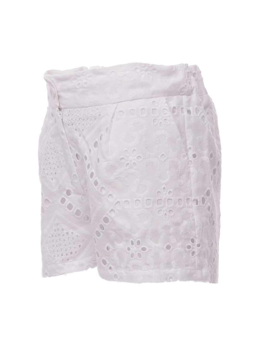 Shorts bianco in macramè MMBSS22P469 BIA Mariuccia Milano 