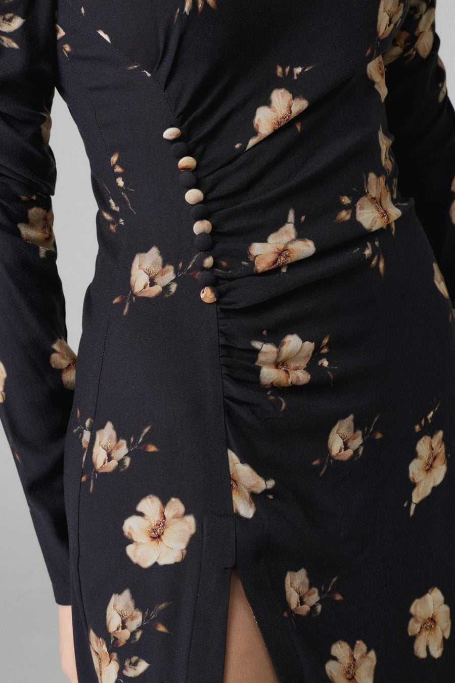 Abito lungo "Chloe" Mar De Margaritas nero con spacco frontale MMABW01290 NE108 Mar De Margaritas 