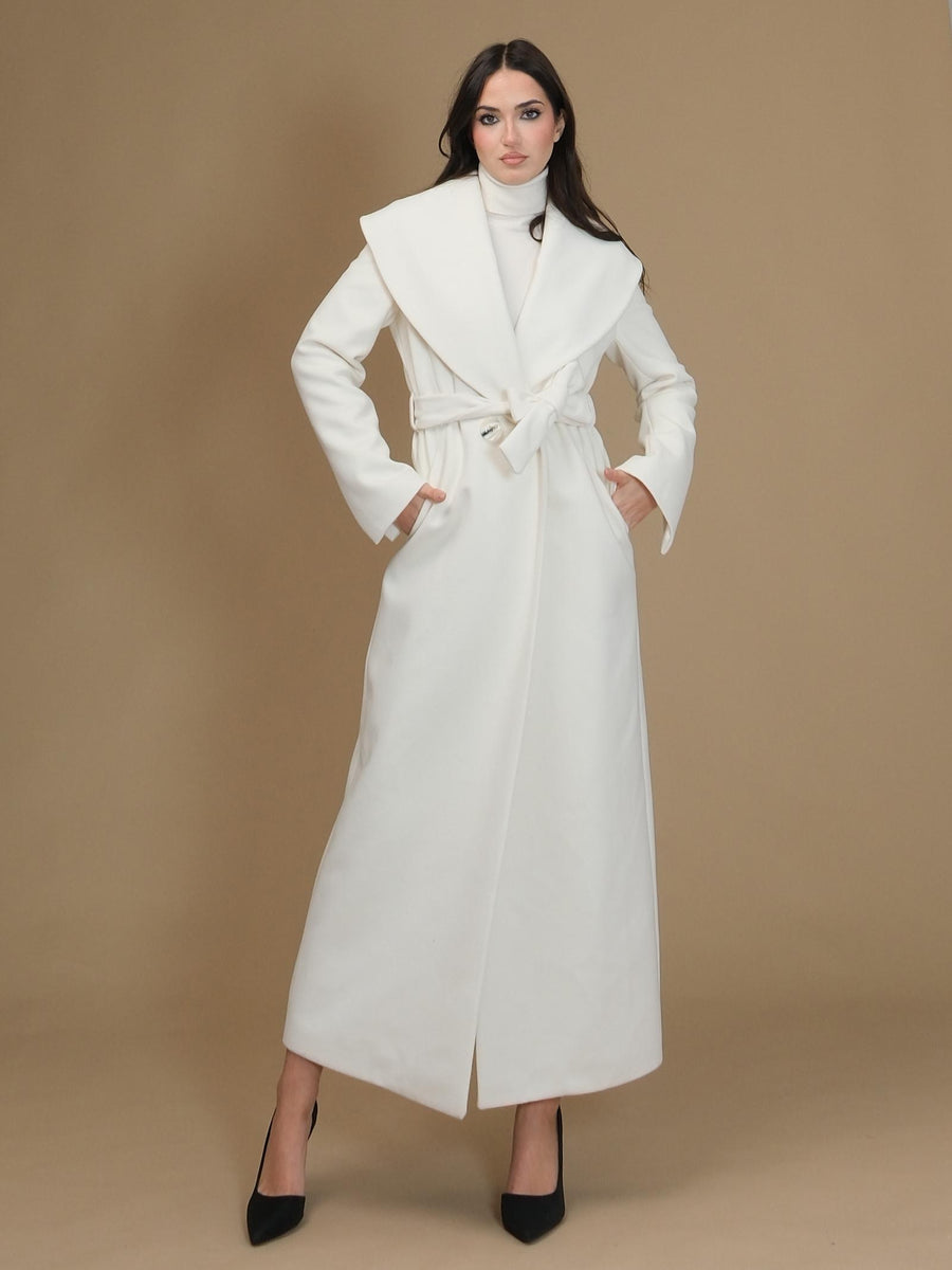 Cappotto a vestaglia lungo Armoire panna CP221 PANNA Armoire 