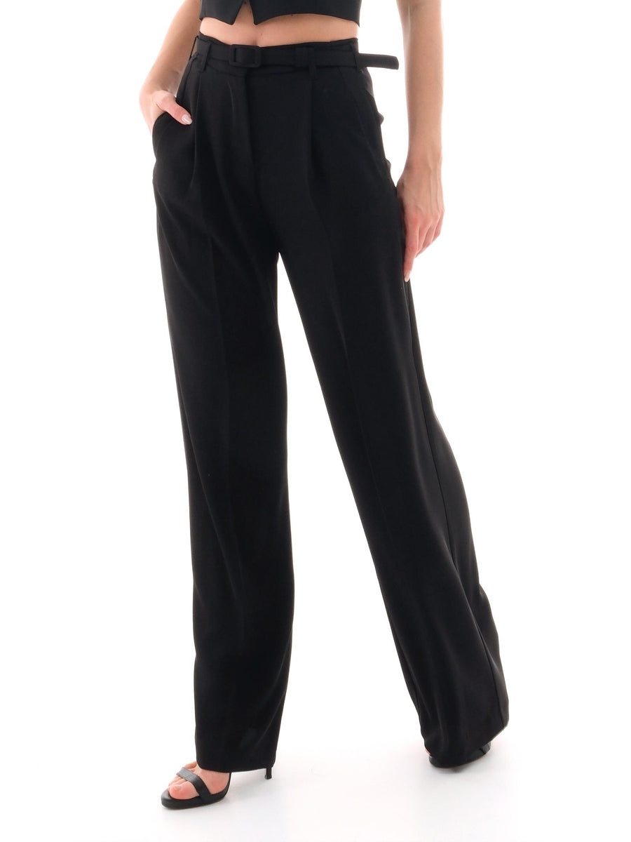 Pantalone a palazzo Imperial nero con cinturino P4W3JHXC NERO Imperial 