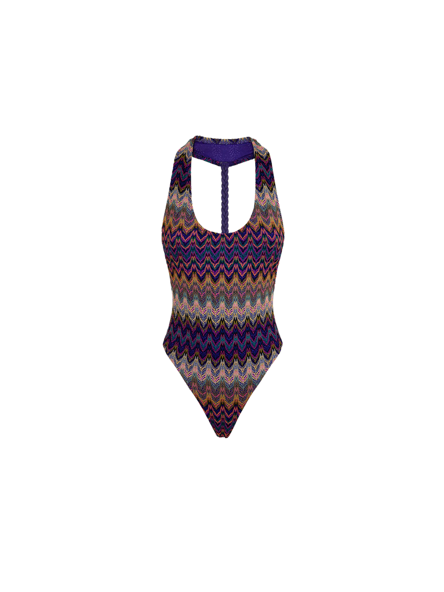 Costume intero Me Fui multicolor con treccina sul retro 0412 PR Me Fui 