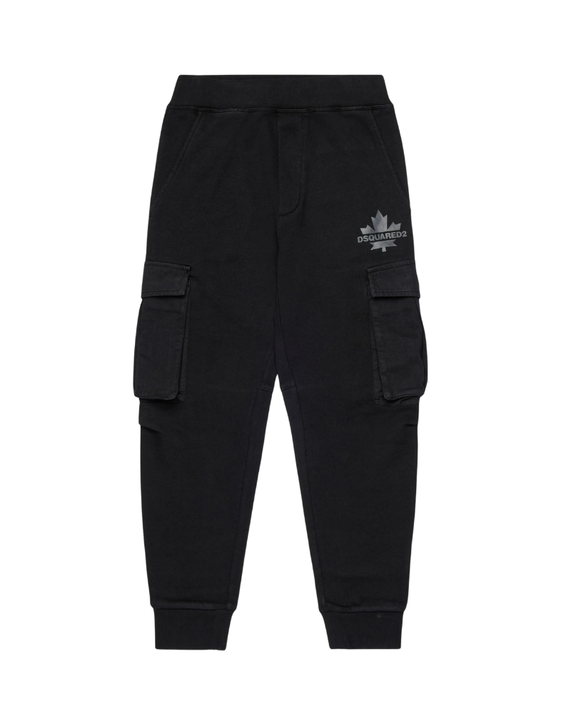 Pantalone in tuta Dsquared nero cargo DQ2721 DQ900 Dsquared 