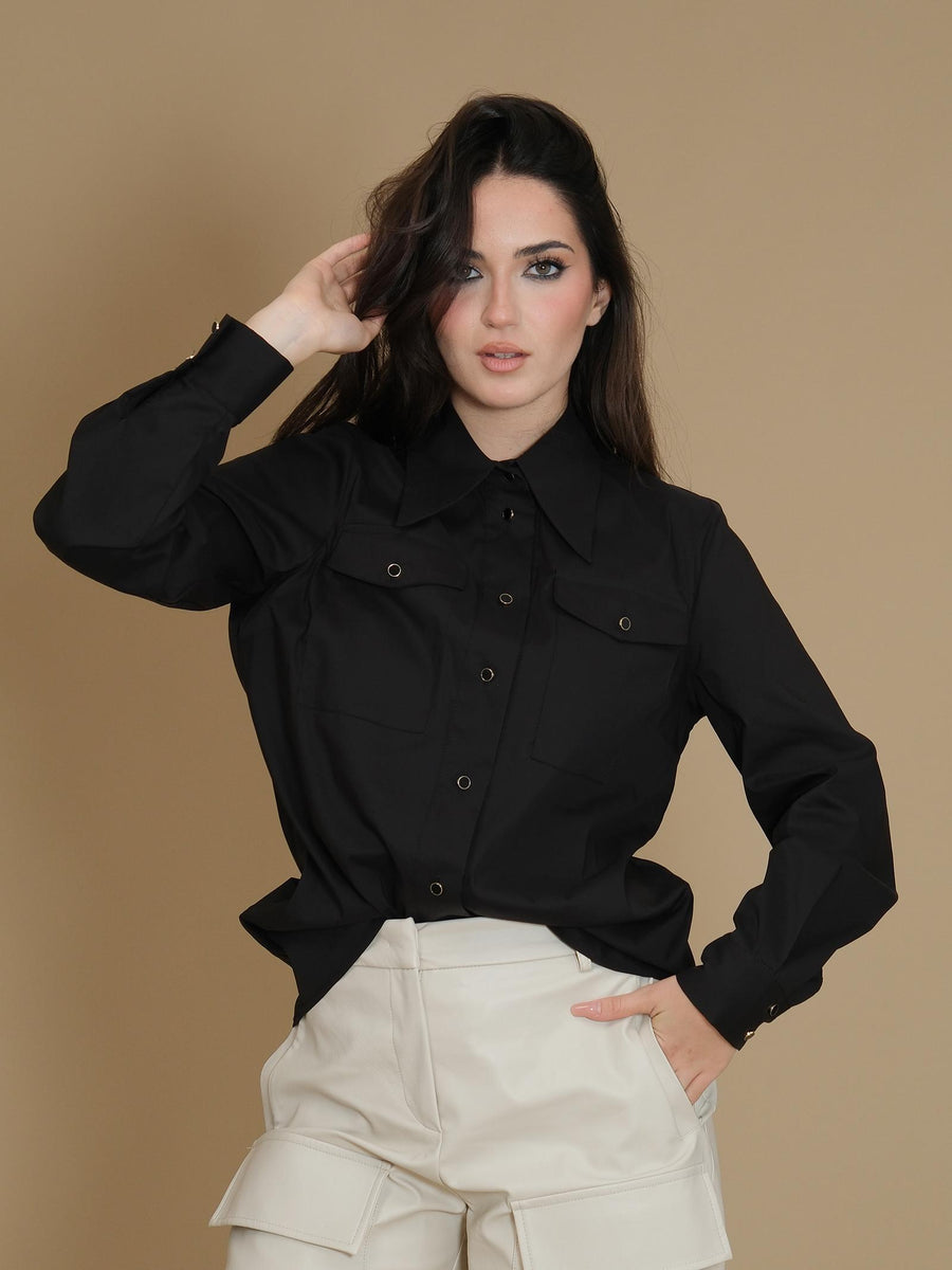 Camicia Silence Limited Florida Pocket nera CA787B NERO Silence Limited 