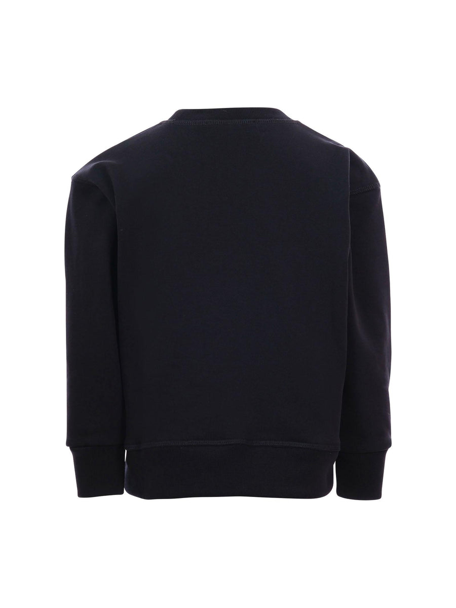 Felpa Dsquared nera con logo lettering frontale DQ2739 DQ900 Dsquared 