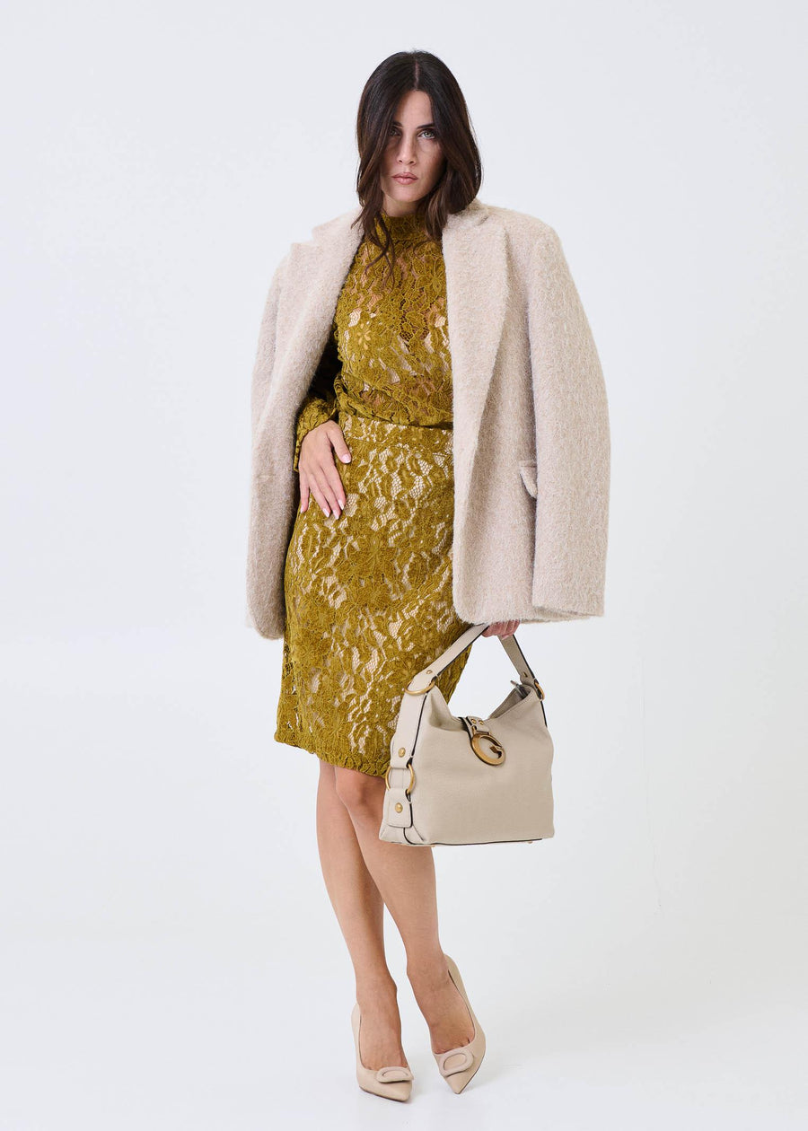 Gonna in pizzo Haveone verde oliva GVSP024 OLIO Haveone 