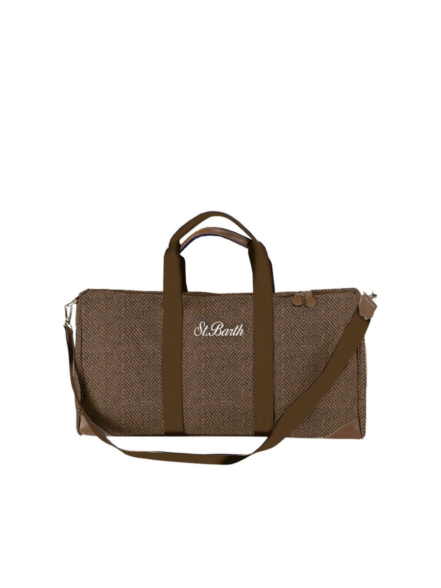 Borsone "Herringbone 18 emb" Saint Barth marrone JTEL0010 01352I MC2 SAINT BARTH 