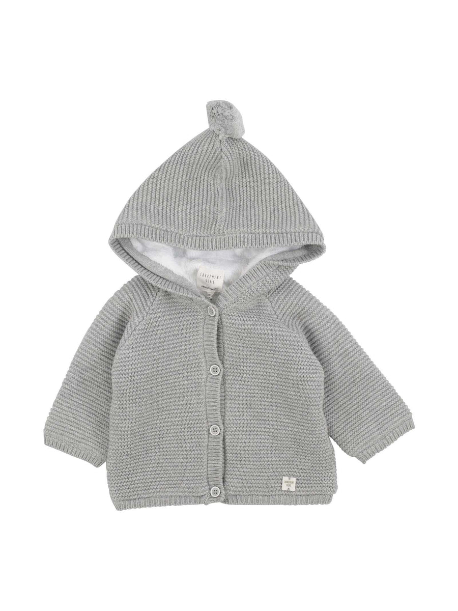 Cardigan grigio lavorato a maglia Y96069 GRI Carrement Beau 