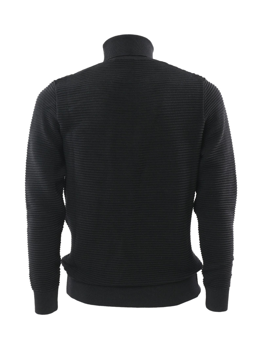 Maglioncino in filo nero con trama orizzontale AD0444DM0199 80 Alessandro Dell'Acqua 