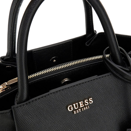 Borsa a mano Guess nera con charm logato HWBG7898060 BLA Guess 