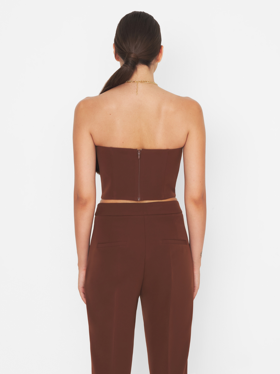 Top a cuore Silence Limited marrone semi steccato NP1019BASIC BROWN Silence Limited 