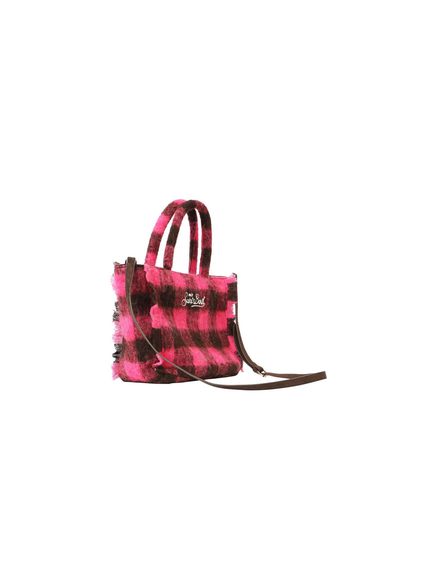 Borsa Colette fantasia Vichy fucsia e marrone COL0015 09877E MC2 SAINT BARTH 