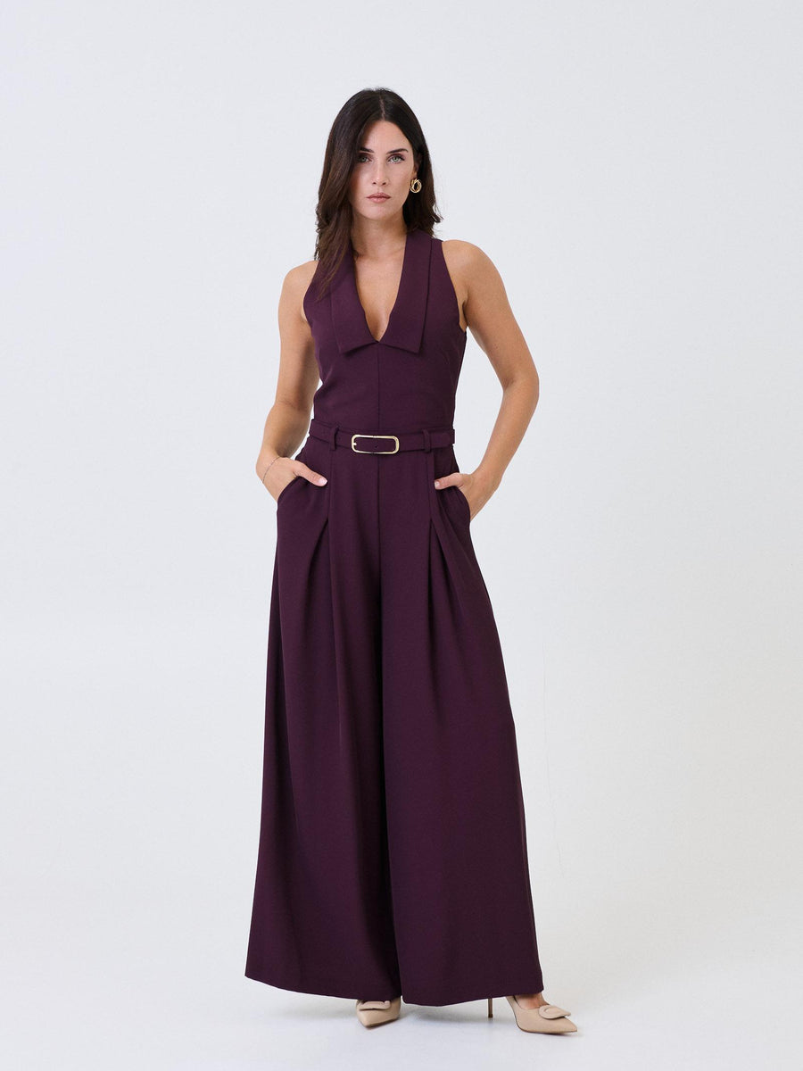 Jumpsuit Imperial prugna con fibbia dorata Y557KHXC PRUGNA Imperial 
