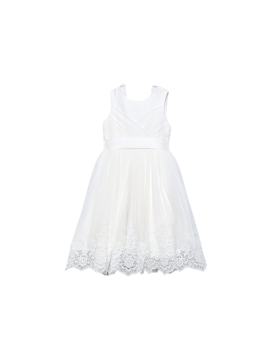 Abito Abel & Lula bianco con corpetto in pizzo e gonna in tulle 5033 PAN Abel & Lula 