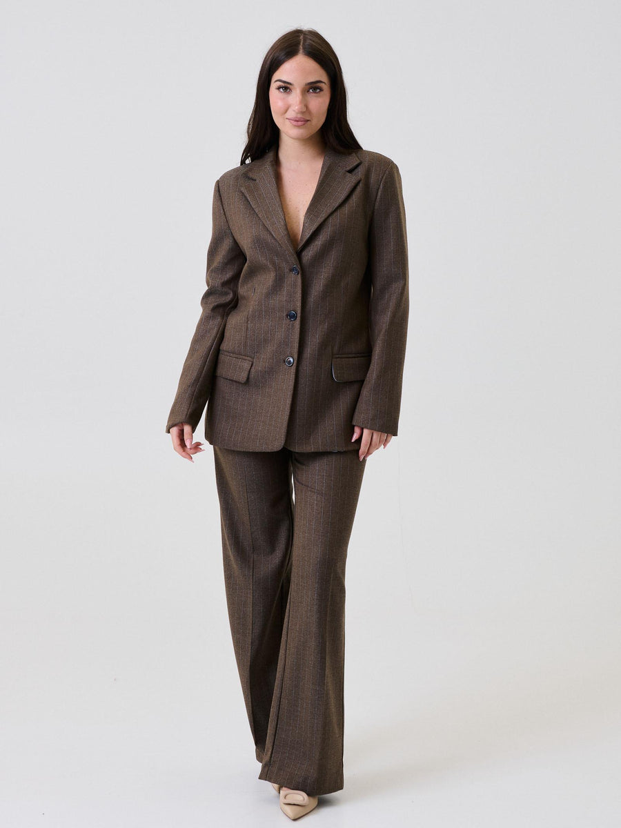 Giacca Vicolo marrone con dettaglio cut out TF0674 MARRONE Vicolo 