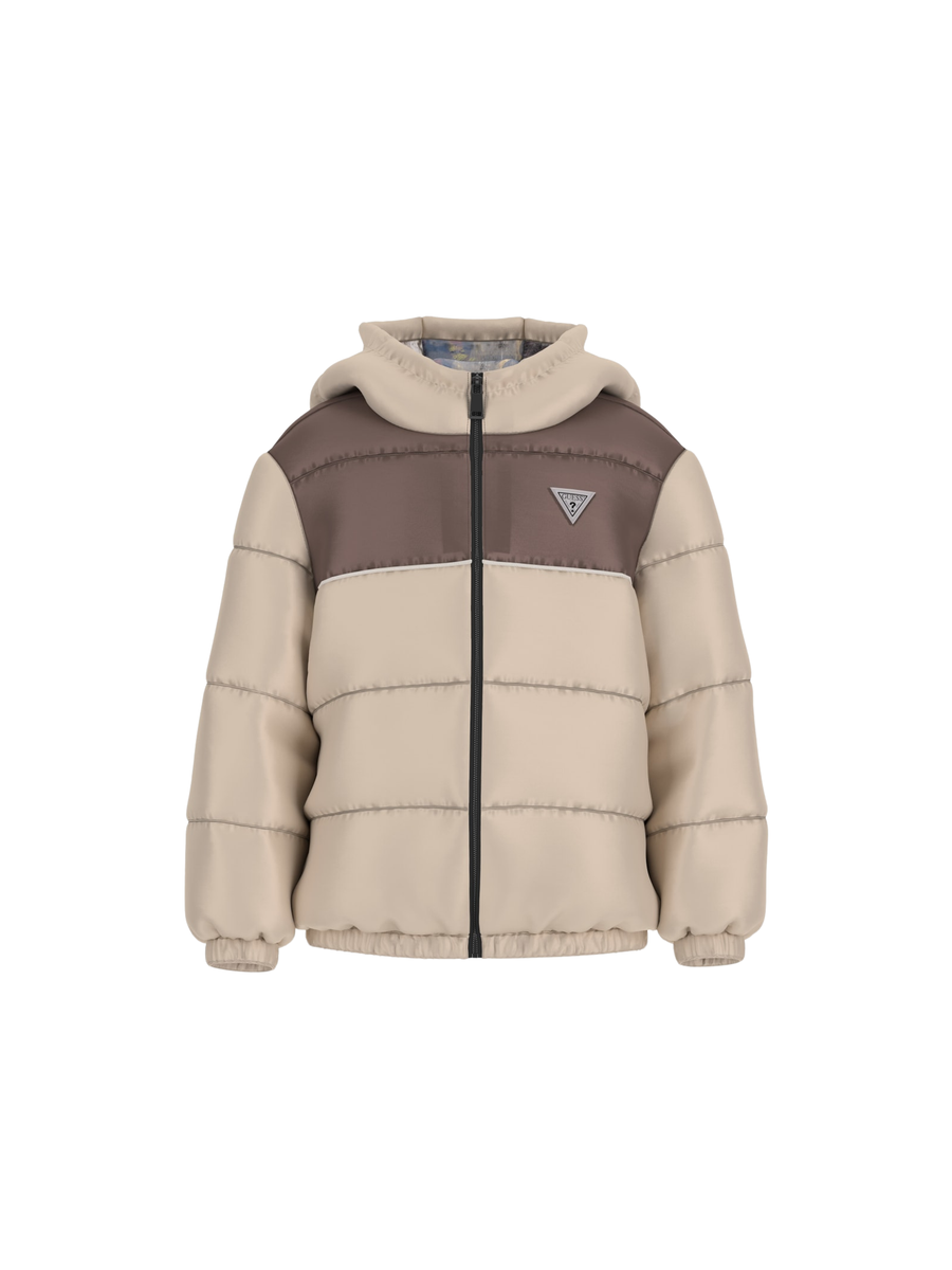 Giubbino con cappuccio Guess beige e marrone N5YL00WEGY0 F9QX Guess 