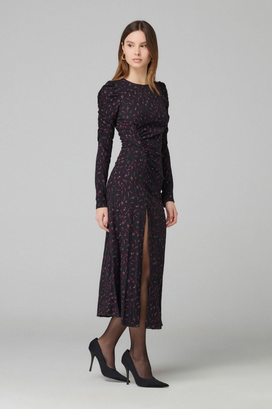 Abito lungo "Chloe" Mar De Margaritas nero con dettagli a contrasto MMABW01290 NE104 Mar De Margaritas 