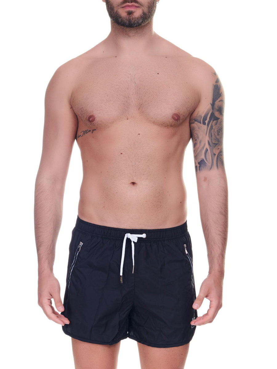 Costume shorts nero con zip F212004 NR Fk 