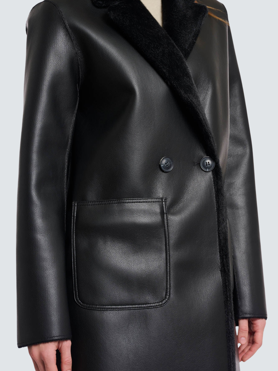 Cappotto "Ivon reversible coat" Rino & Pelle nero Ivon.7002512 Black Rino & Pelle 