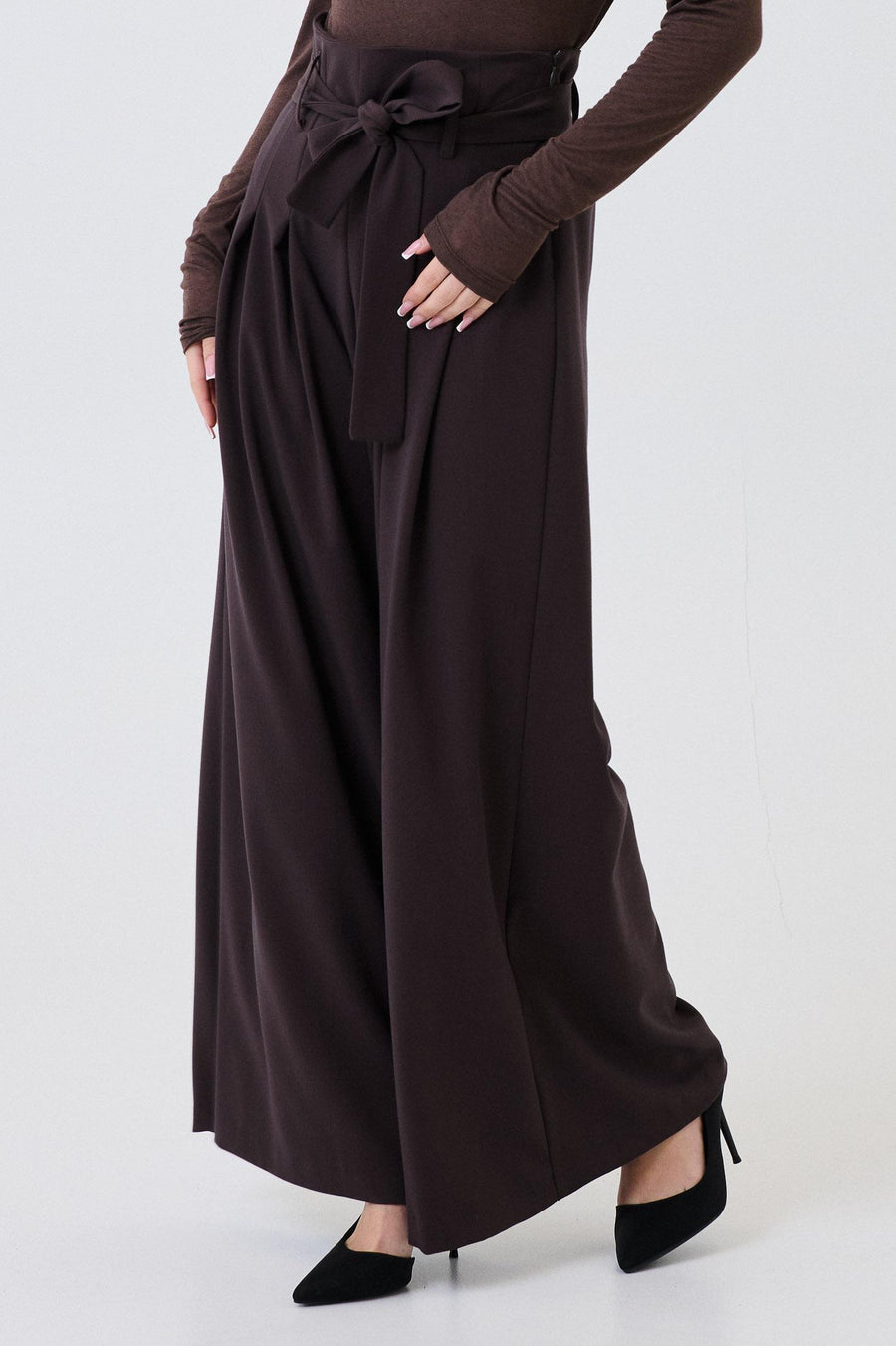 Pantalone a palazzo Armoire moro con pinces 25549 MORO Armoire 