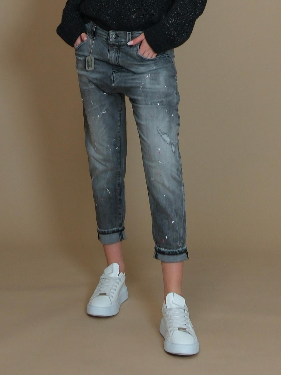 Jeans baggy Patriòt grigio scuro in denim PJM26 DNM Patriot 