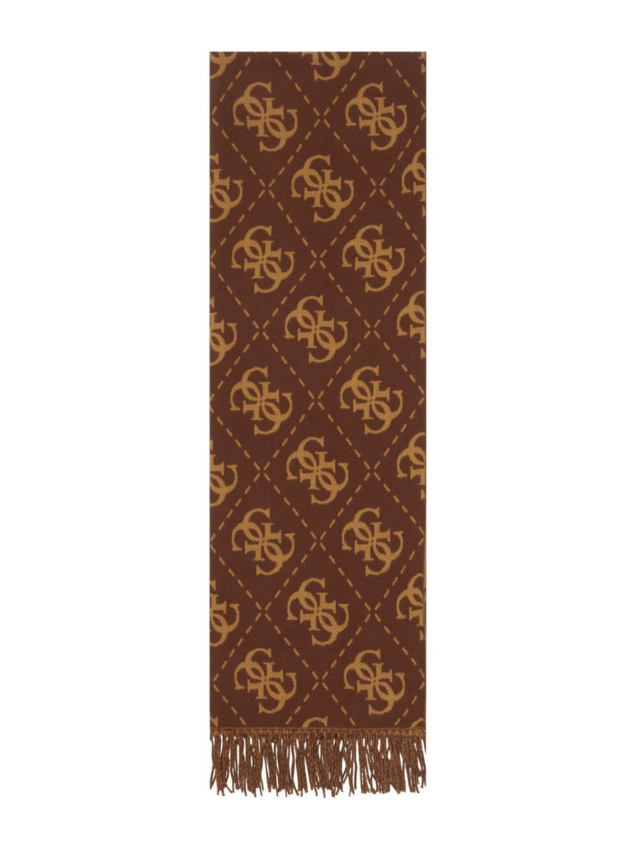 Sciarpa Guess bicolore marrone/beige logo all over AW5217VIS03 BNH Guess 