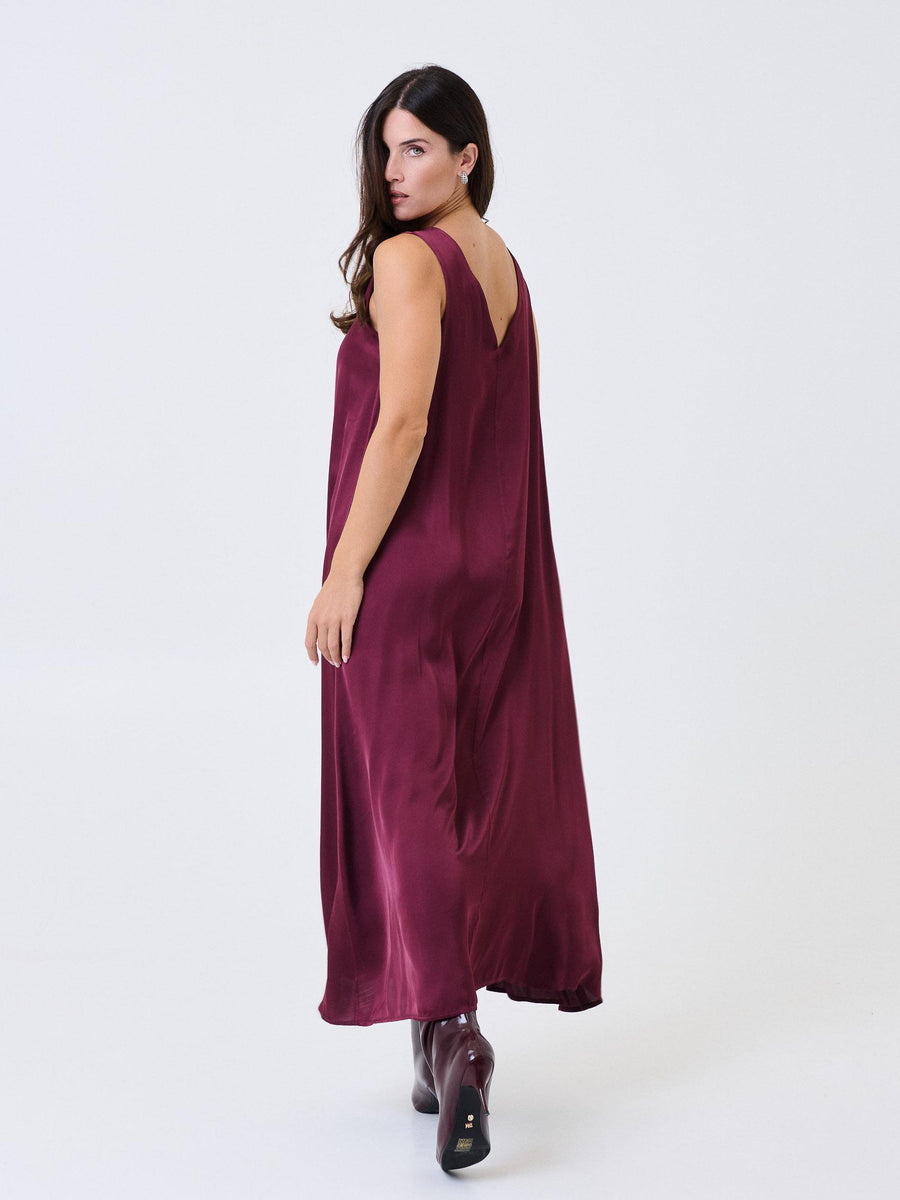 Abito lungo Armoire vinaccio svasato E327A05Q VINBRULE Armoire 