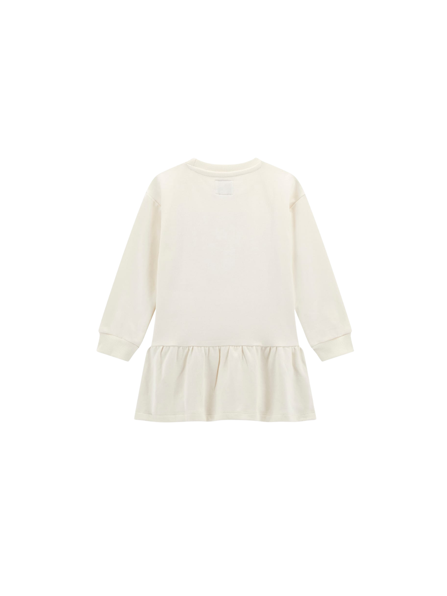 Abito Guess panna con balza e stampa a cuore logo K5YK11KAD74 G012 Guess 