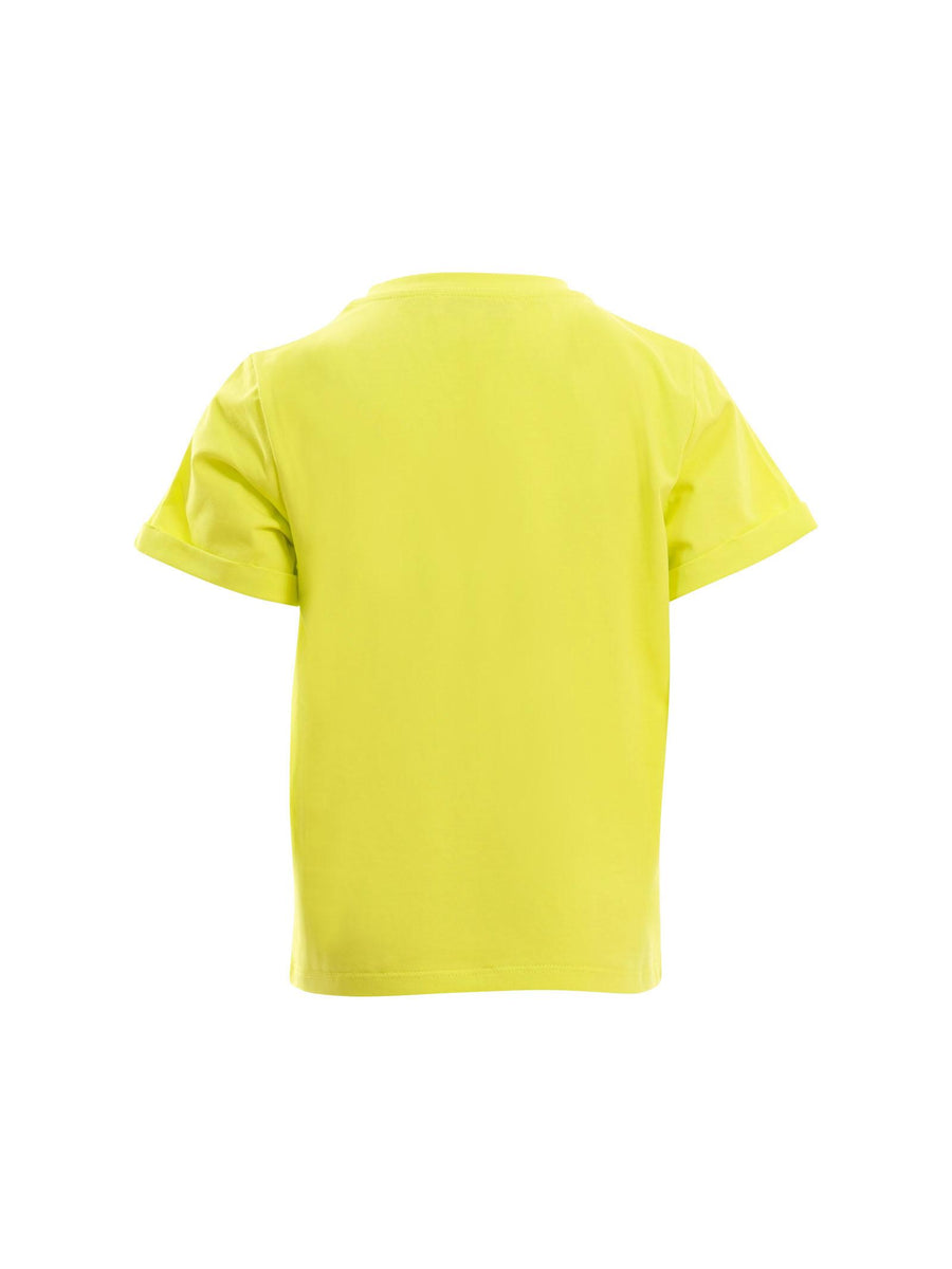 T-Shirt Twinset gialla con logo lettering in rilievo e ricamato 251GJ2534 12124 Twinset 